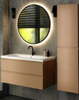 Ensemble meuble vasque Amara – 100 cm – Chêne Clair – Lavabo Blanc