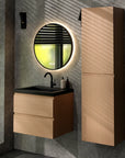 Ensemble meuble vasque Monaco – 60 cm – Chêne Clair – Lavabo Noir
