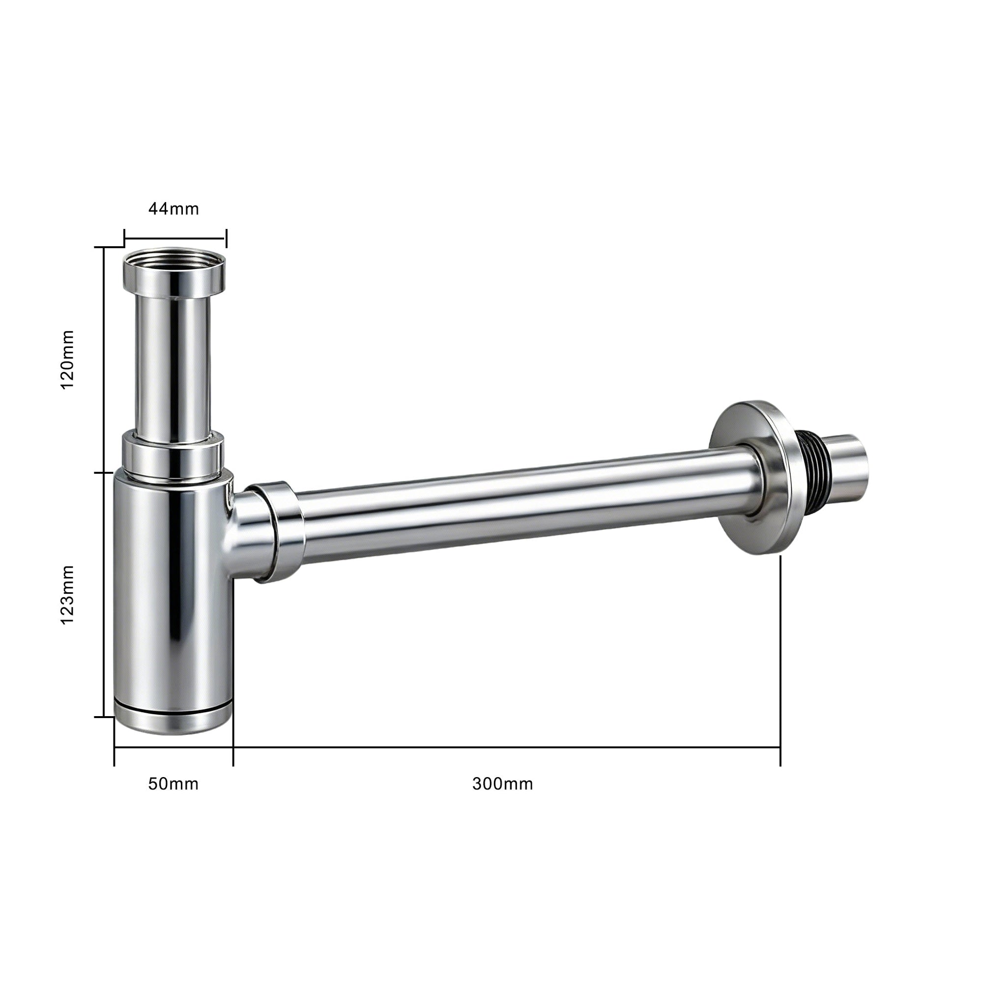 Siphon pour lavabo - 44 mm - Chrome