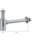 Kit d’évacuation Chrome, bonde clic-clac, siphon,