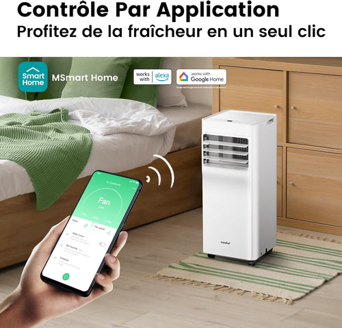 Comfee Breezy Cool Pro 2.0 climatiseur mobile 7000 BTU 2,0 kW WiFi App R290 jusqu'à 25m²