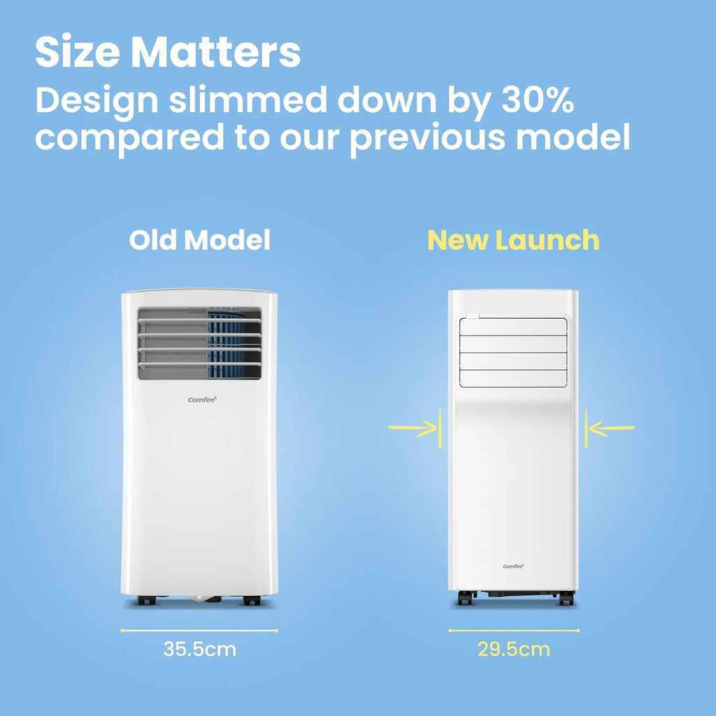 Comfee Breezy Cool 2.6 climatiseur mobile 9000 BTU 2,6 kW WiFi App R290 jusqu'à 33m²