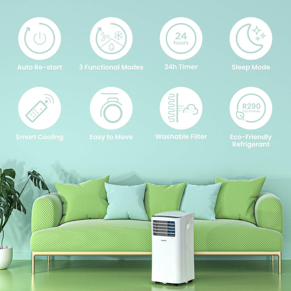 Comfee MPPH-09CRN7 climatiseur mobile 9000 BTU 2,6 kW Follow Me R290 Classe A jusqu'à 33m²