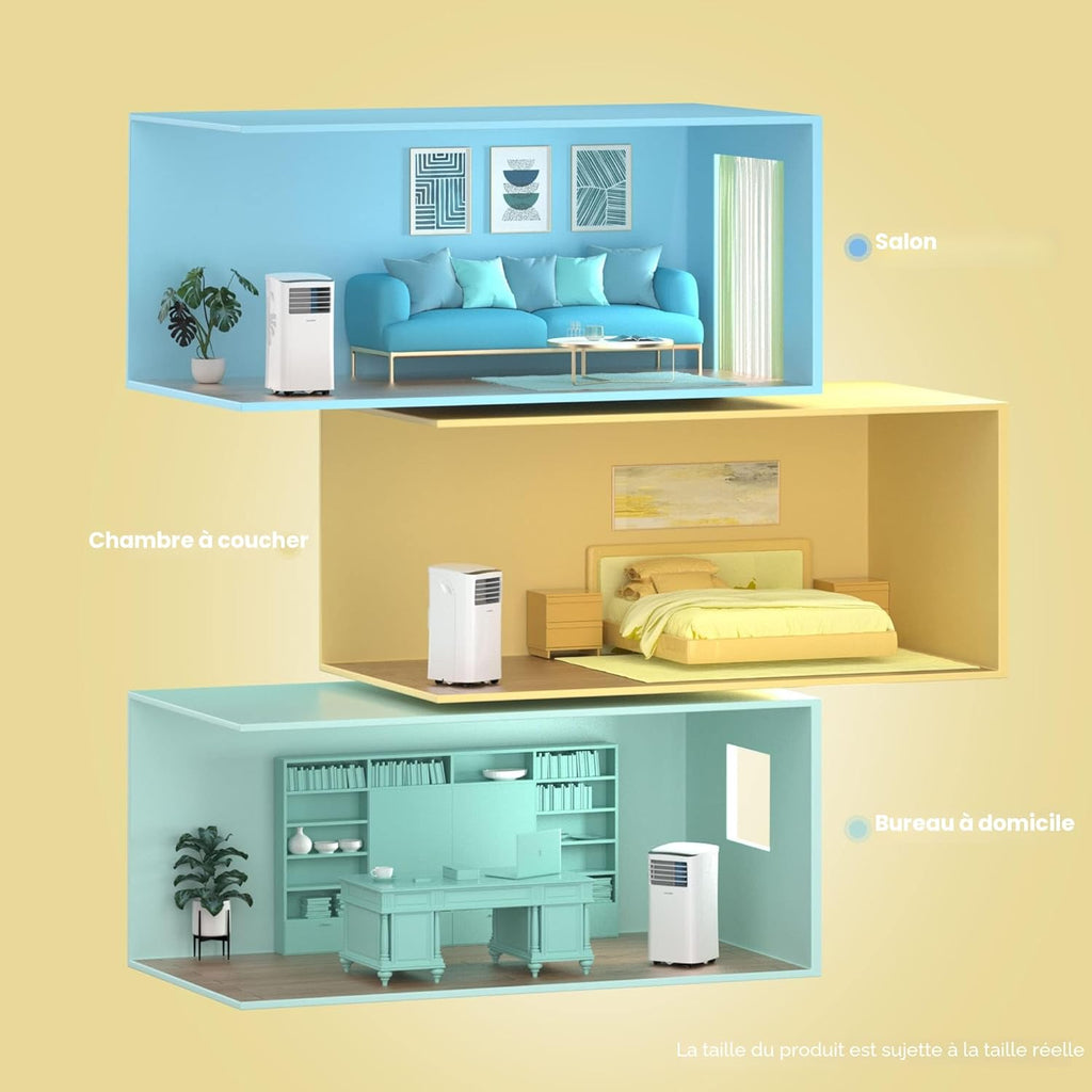 Comfee MPPH-09CRN7 climatiseur mobile 9000 BTU 2,6 kW Follow Me R290 Classe A jusqu'à 33m²