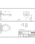 TOTO Washlet RG Lite TCF34170GEU - Abattant Lavant Douche Chaude, Télécommande, Siège Chauffant