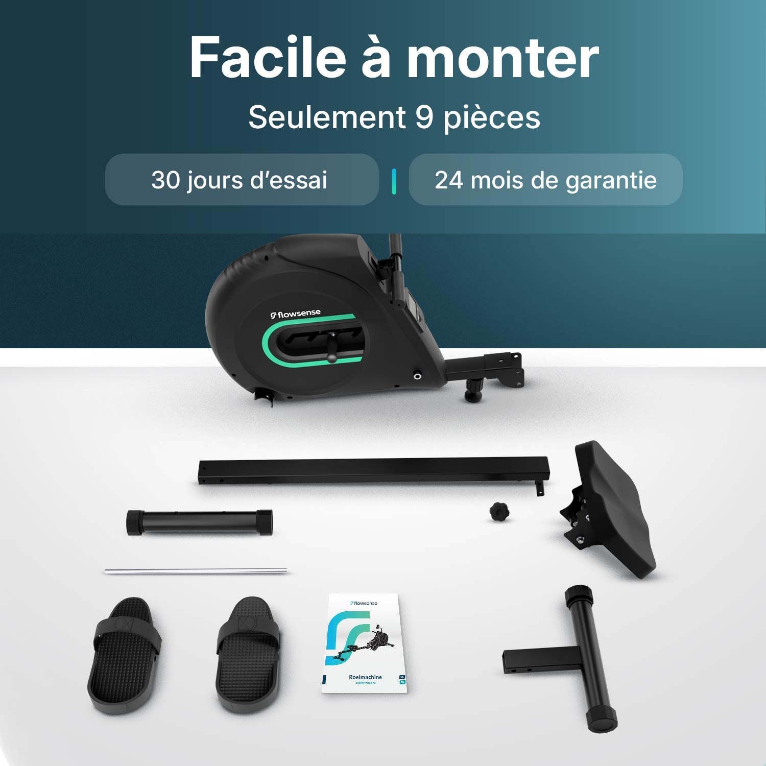 Rameur Elvora Lite - Résistance élastique