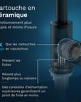 Mitigeur de lavabo – WC – Noir [KALLISTA]