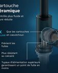 Mitigeur de lavabo – WC – Noir [THALIA]