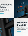 Mitigeur de lavabo – WC – Noir [EIRENE]