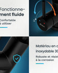 Mitigeur de lavabo – WC – Noir [KALLISTA]