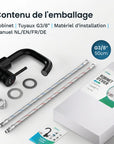 Mitigeur de lavabo – WC – Noir [KALLISTA]