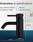 Mitigeur de lavabo – WC – Noir [ARIADNE] - Précommander