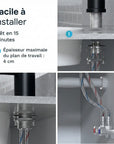 Mitigeur de lavabo – WC – Noir [THALIA]