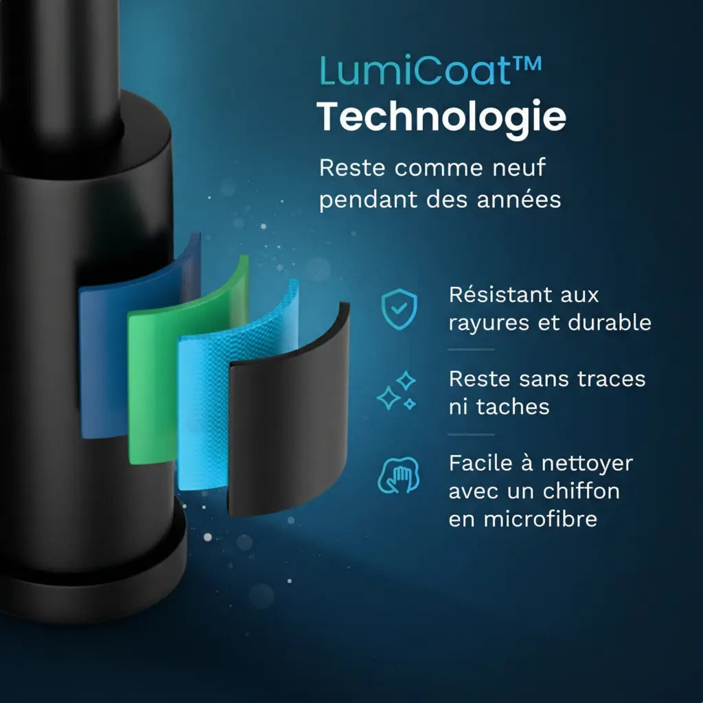 Mitigeur de lavabo – WC – Noir [KALLISTA]