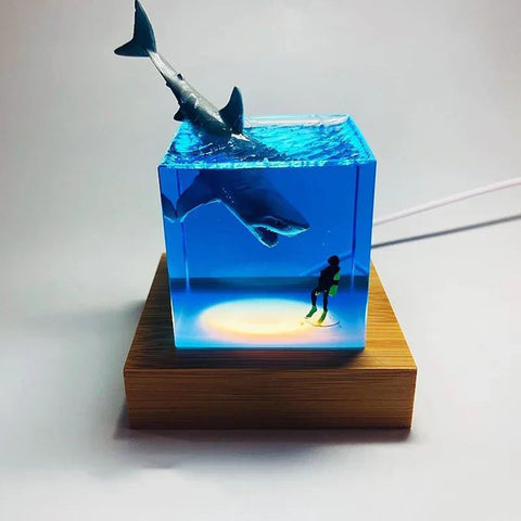 Lampe de chevet design Requin 3D