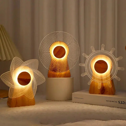 Lampe de chevet moulin 3D