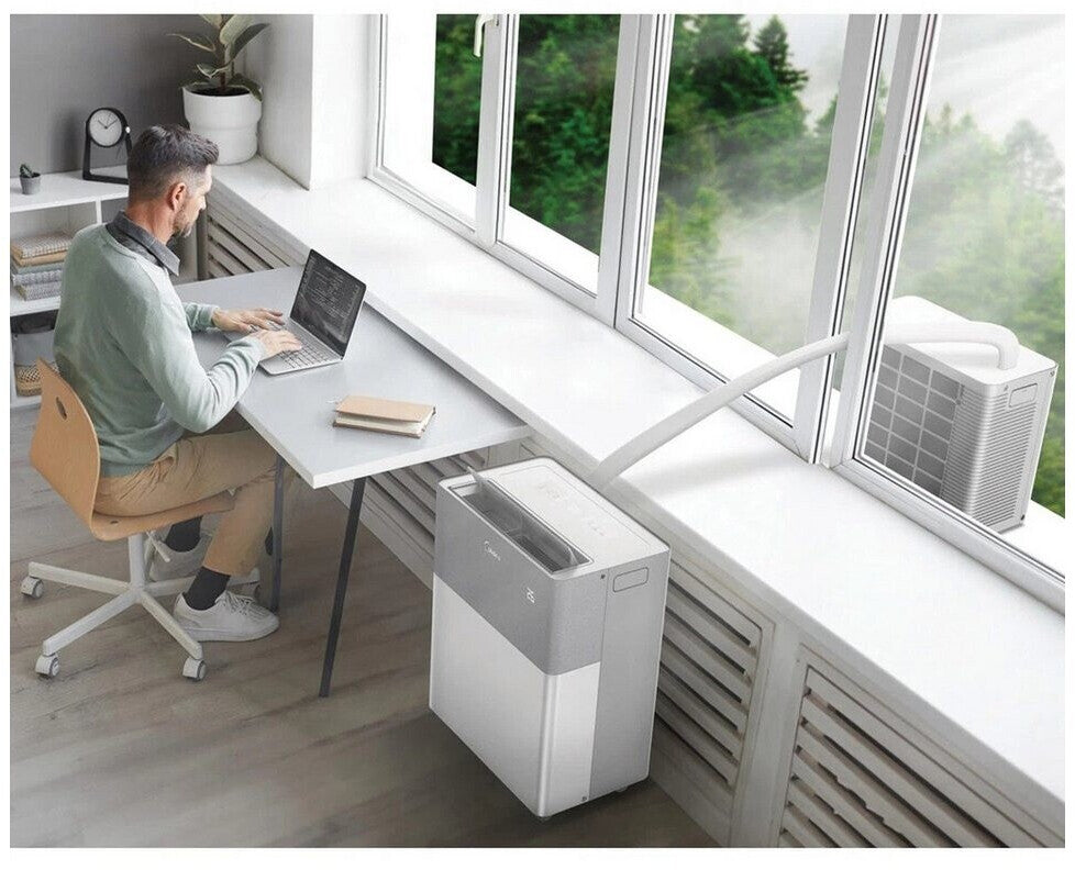 Midea PortaSplit climatiseur mobile split 12000 BTU 3,5 kW WiFi 4-en-1 pompe à chaleur jusqu'à 42m²