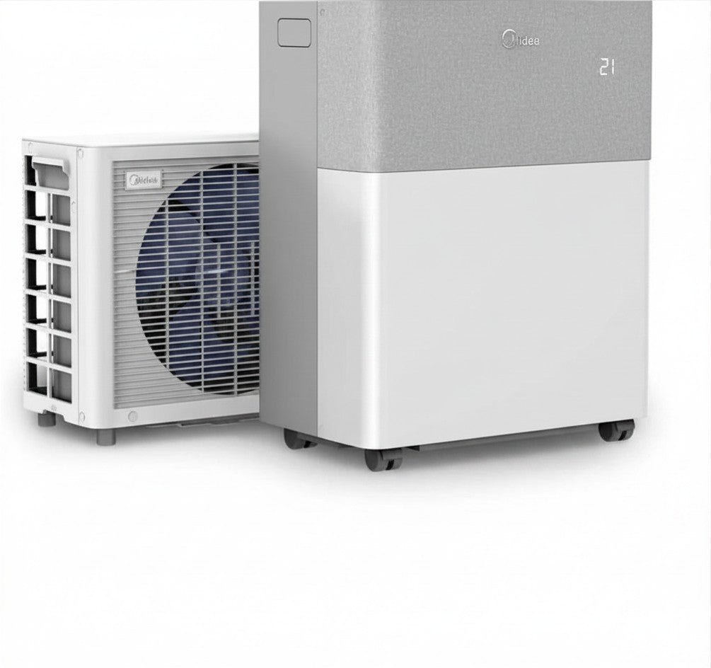 Midea PortaSplit climatiseur mobile split 12000 BTU 3,5 kW WiFi 4-en-1 pompe à chaleur jusqu'à 42m²