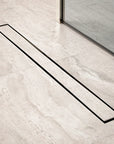 Caniveau de douche – 80 cm – Grille à carreaux – Acier inoxydable – avec bride - Précommander