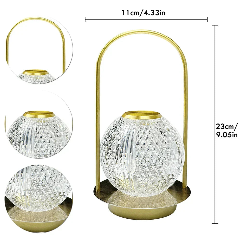 lampe de chevet sans fil en cristal - Lampe Chevet Design
