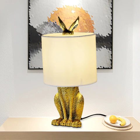 Lampe de chevet design Lapin Dorée
