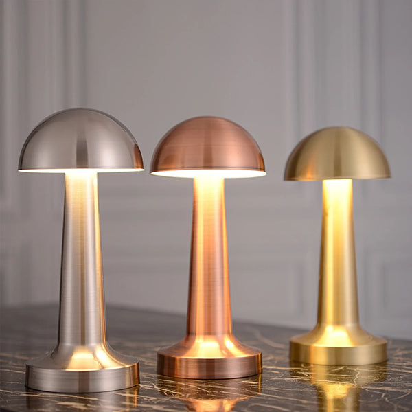 lampe de chevet Champignon Minimaliste Bronze / Dorée / Argent / Rose