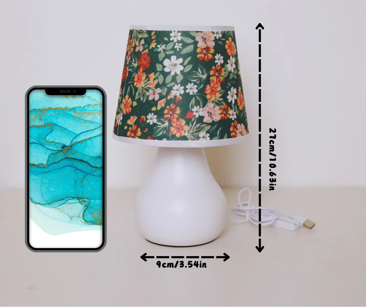 Minimalist fabric warm light desk lamp, USB switch bedroom bedside lamp, living room and study decoration - Lampe Chevet Design