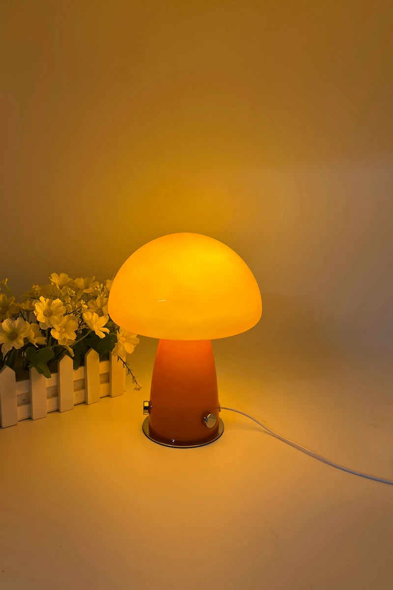 Lampe de chevet vintage en verre style Bauhaus