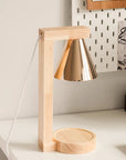 Lampe de Chevet Chauffe-Bougie en Bois - Lampe Chevet Design