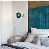 Lampe de chevet Murale Design Boule en verre Fumé thumbnail