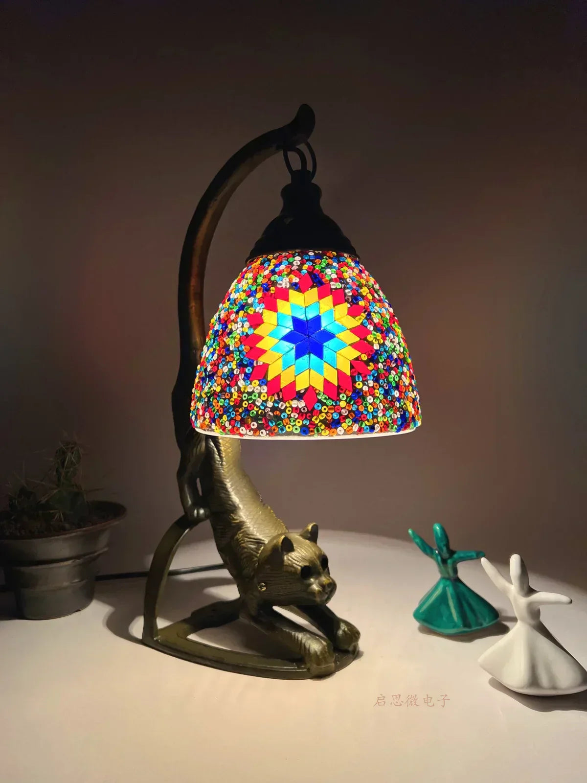 Lampe de chevet en mosaïque créatif - Lampe Chevet Design