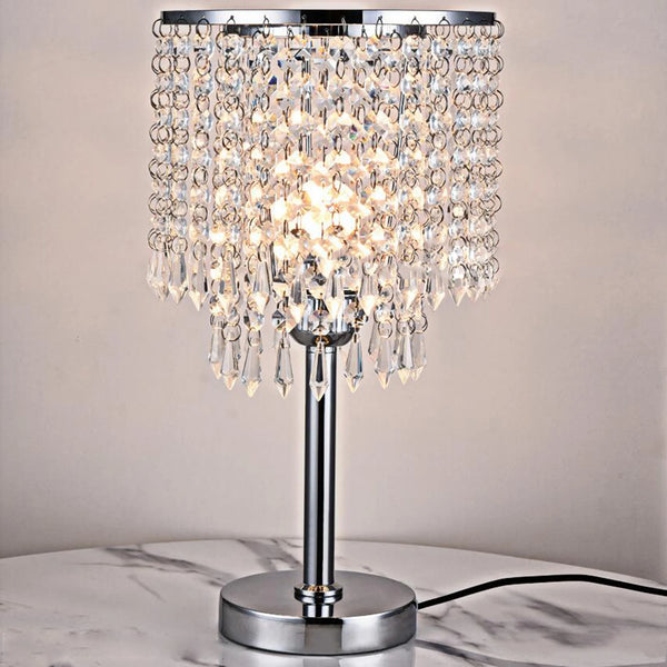 lampe de chevet cristal classique chambre a coucher