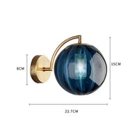Lampe de chevet Murale Design Boule en verre Fumé thumbnail