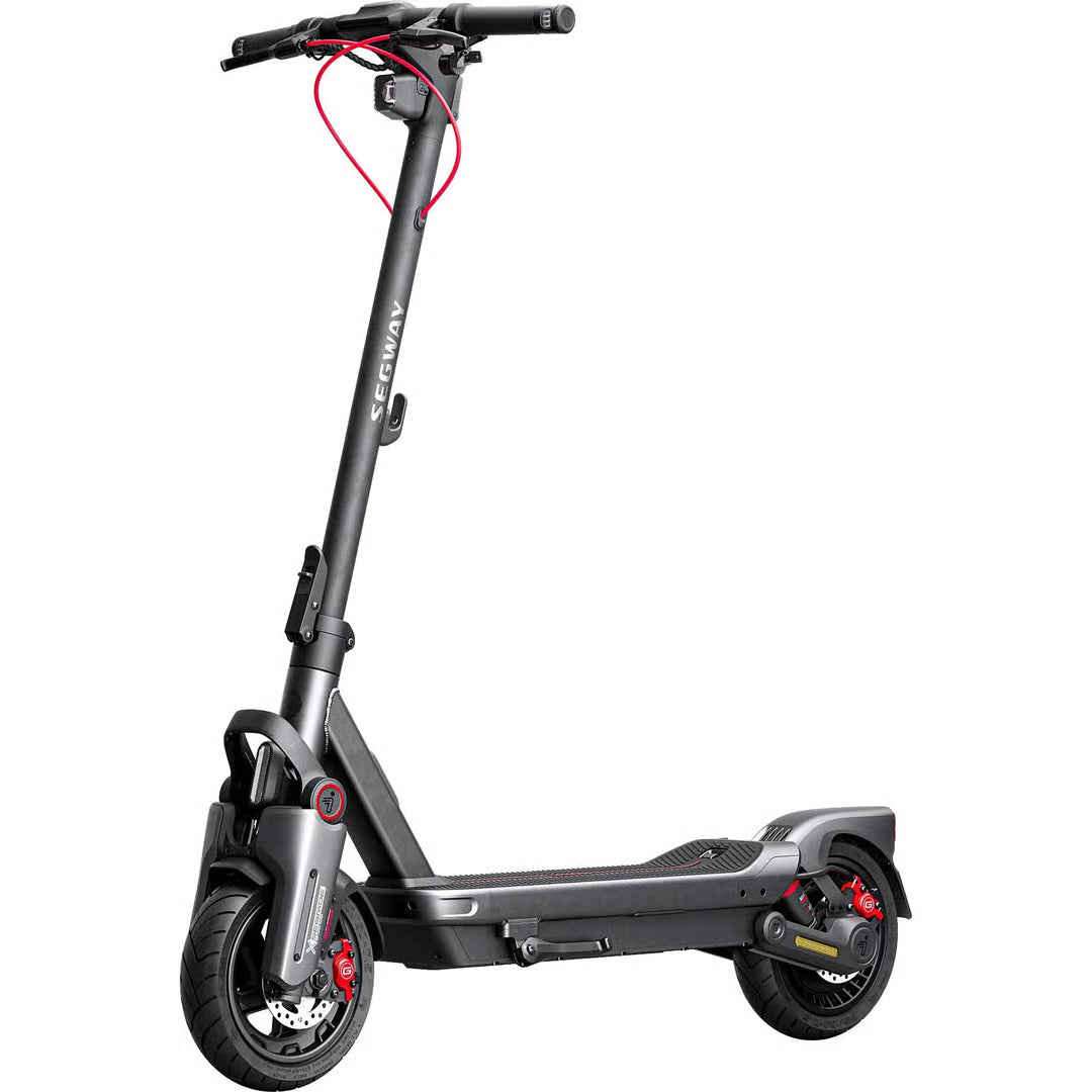 SEGWAY Ninebot MAX G3 D E-Scooter - 11 Zoll Elektroroller in Schwarz/Silber/Rot - Reichweite 80km, IPX6