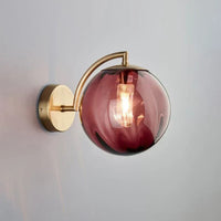 Lampe de chevet Murale Design Boule en verre Fumé thumbnail