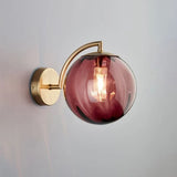 Lampe de chevet Murale Design Boule en verre Fumé