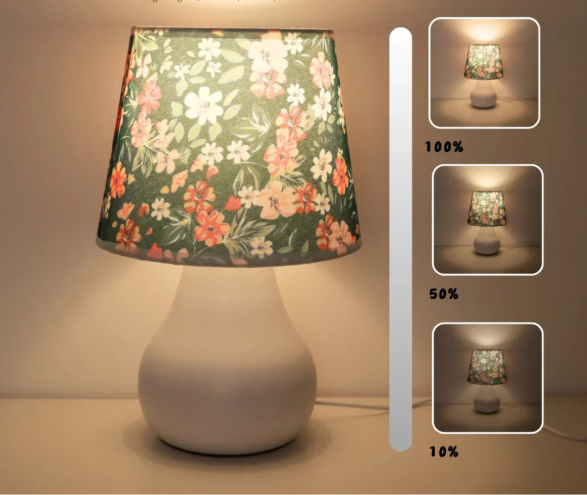 Minimalist fabric warm light desk lamp, USB switch bedroom bedside lamp, living room and study decoration - Lampe Chevet Design