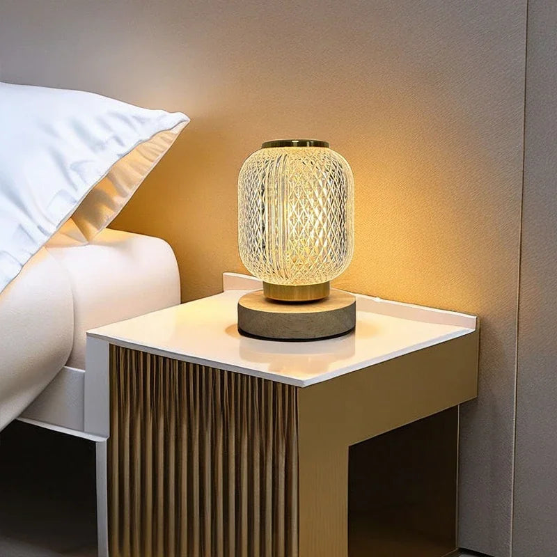 Lampe de chevet Luxe en cristal fil &amp; Batterie - Lampe Chevet Design