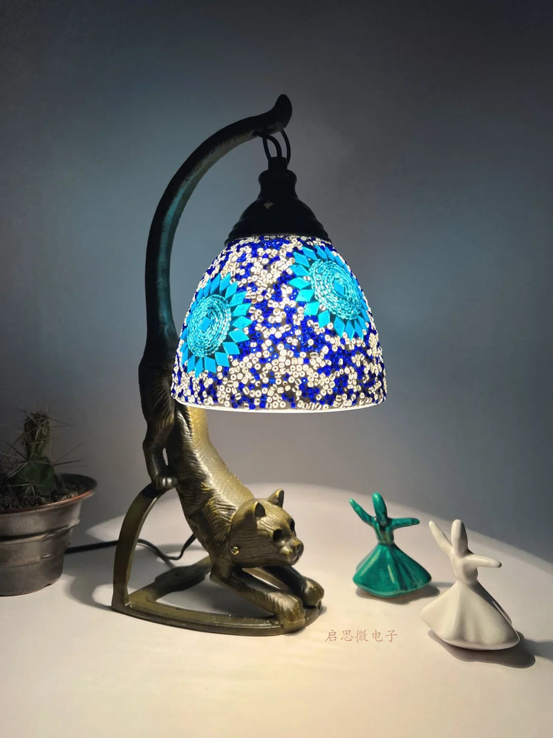 Lampe de chevet en mosaïque créatif