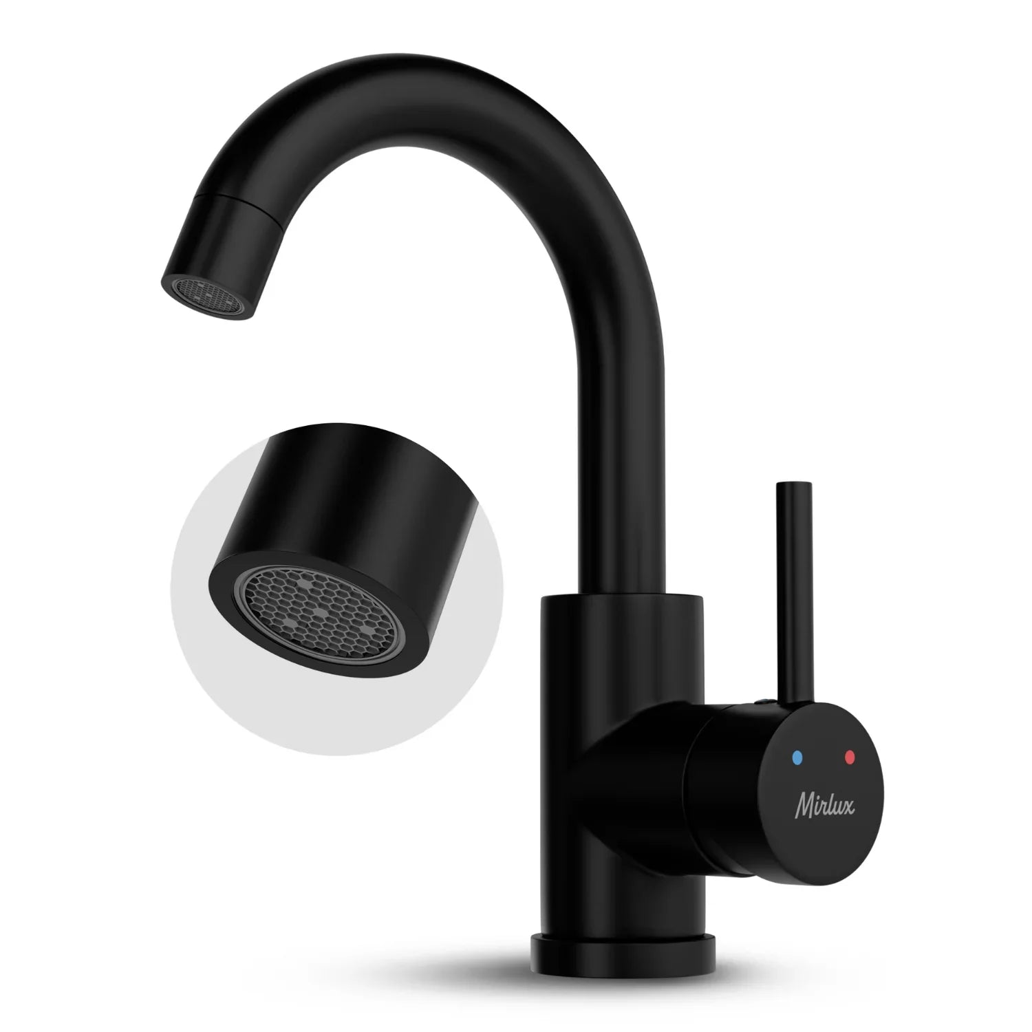 Mitigeur de lavabo – WC – Noir [THALIA]