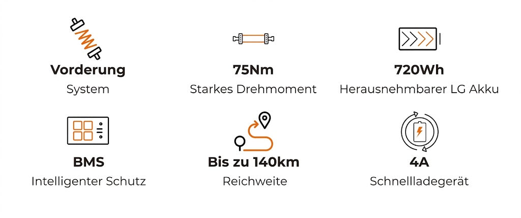 ENGWE O20 Boost Elektro-Faltrad 20" 720Wh 75Nm Pedelec E-Bike (Graphitgrau)