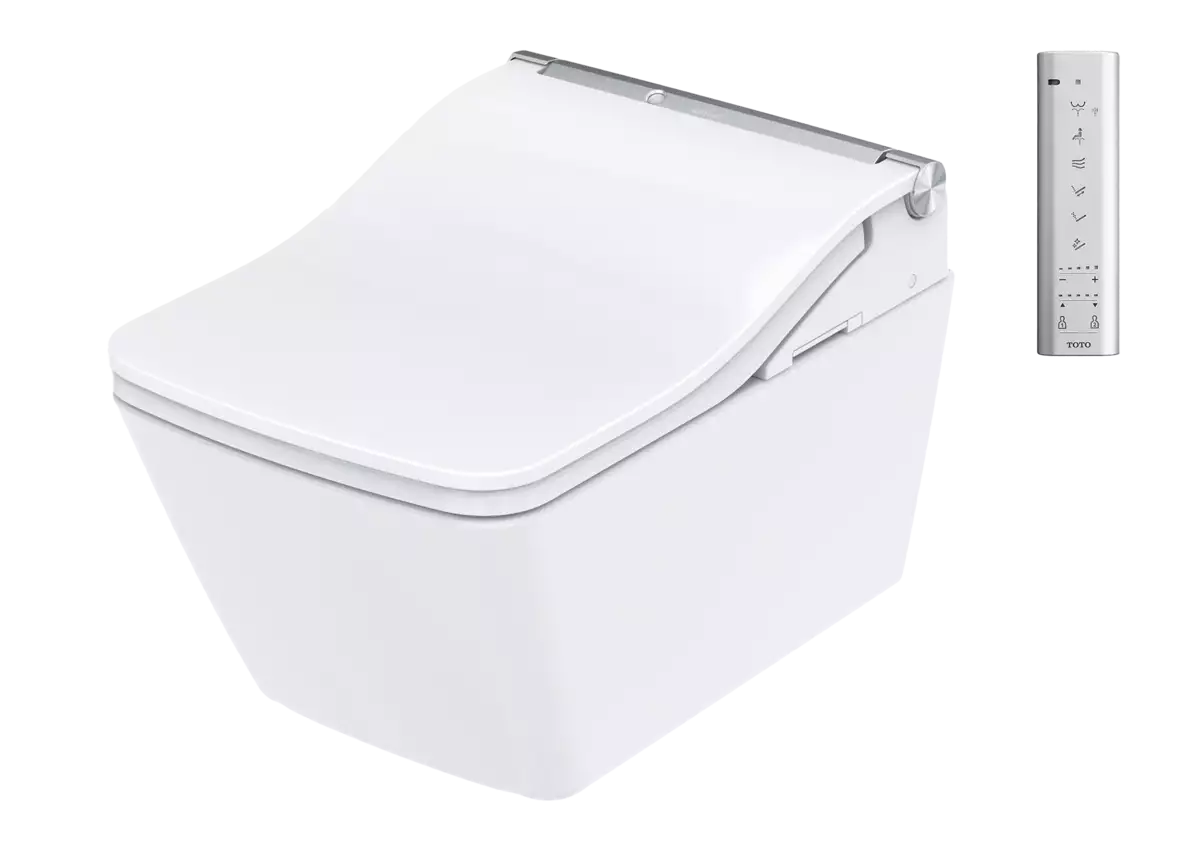 TOTO Washlet SW TCF803CG - Abattant Lavant EWATER+, Siège Chauffant, Détartrage Automatique