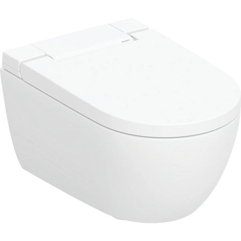 Geberit AquaClean Alba - WC Suspendu Douche Intégrée, Télécommande, Sans Bride