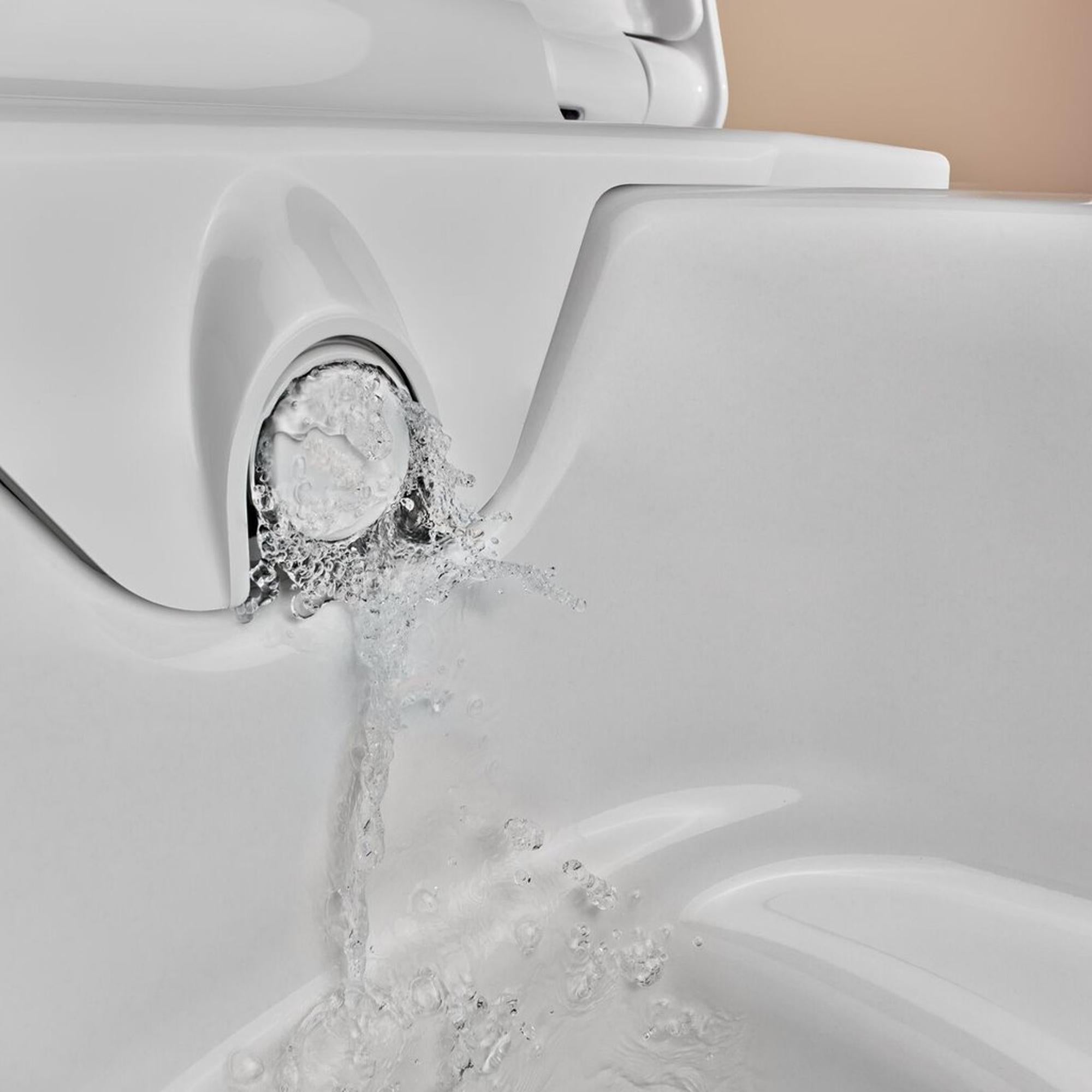 Geberit AquaClean Alba - WC Suspendu Douche Intégrée, Télécommande, Sans Bride
