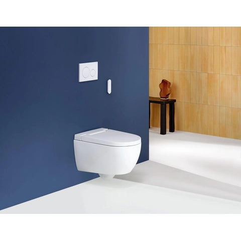 Geberit AquaClean Alba - WC Suspendu Douche Intégrée, Télécommande, Sans Bride