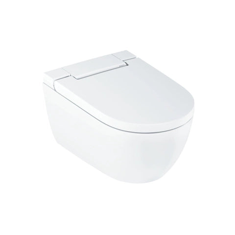Geberit AquaClean Alba - WC Suspendu Douche Intégrée, Télécommande, Sans Bride