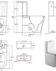 Swiss Aqua Technologies Brevis - Lot de 6 WC à Poser Sans Bride, Abattant SoftClose, Garantie 5 Ans