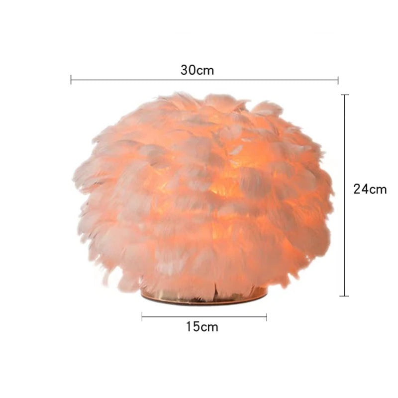 Lampe de chevet design Plumes moderne - Lampe Chevet Design