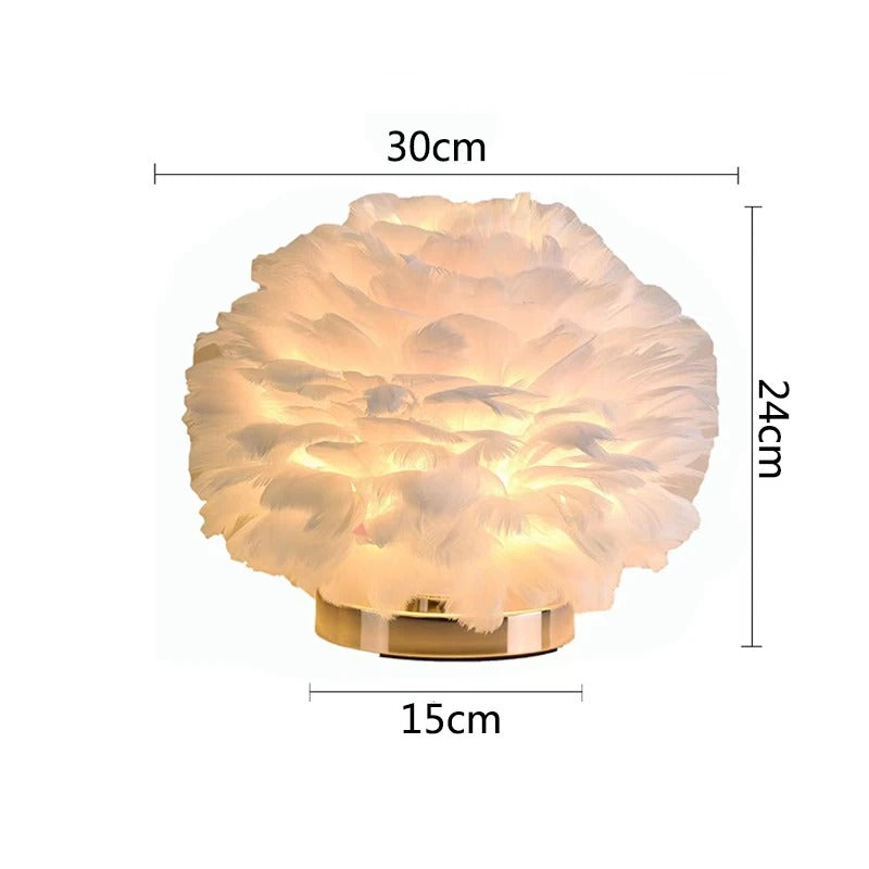 Lampe de chevet design Plumes moderne - Lampe Chevet Design