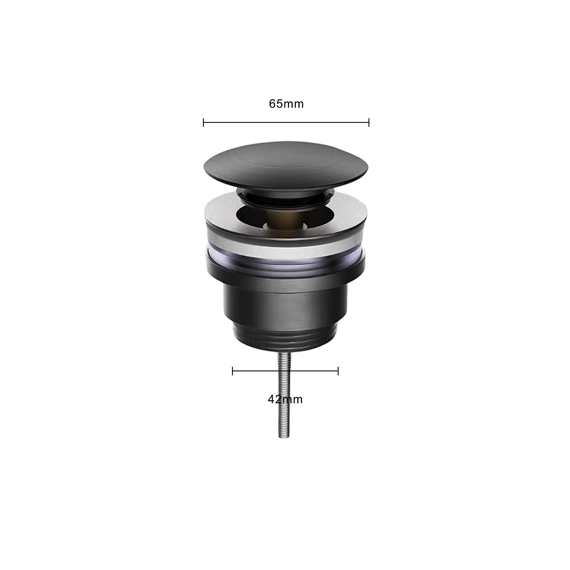 Mirlux Bonde de lavabo Noir 65 mm